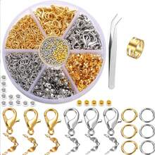 420pcs/Box Gold & Silver Tone Jumpring, Lobster Clasp, Crimp Beads, Optional 1pc Plier, 1pc Tweezer, DIY Jewelry Making Supplies - Multicolor - View 11