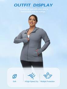 Newly Arrived Women's Sun Protection Jacket Hooded Lightweight Long Sleeve Sun Shirt For Hiking Running Outdoor Plus Size Sunscreen Jacket