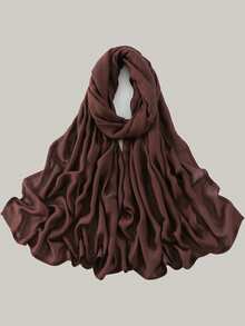 1条高品质女士纯色莫代尔头巾,优质宽边双缝包边,轻盈透气舒适面料,适合日常佩戴,也可搭配长袍穿着。 - 彩色 - 查看 20