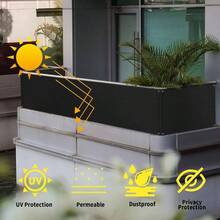 3x10Ft Balcony Privacy Screen, Apartment Railing Cover Sunshade Wind, Outdoor Privacy Fence Screen Patio, Terrace, Porch Poolside Black - 4x10 英尺 + 黑色 - 查看 7