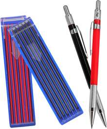 COHEALI Lápiz Mecánico Profesional Para Carpintería Y Dibujo De Ingeniería 2.0 Mm Con Recargas Rojas Y Negras Para Marcado Preciso En Madera Metal Y Plástico - 1 - Ver 1