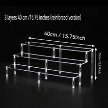1pc Luxury Transparent Acrylic Multi-Tier Perfume Display Stand, Home Decor | Room Beauty Storage Display Rack, Home Decor. Suitable For Organizing And Storing Kitchen Accessories. - Clear - View 14