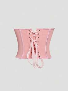 Apperloth A Apperloth 鱼骨露脐上衣，性感适合音乐节 - 淺粉色 - 查看 2