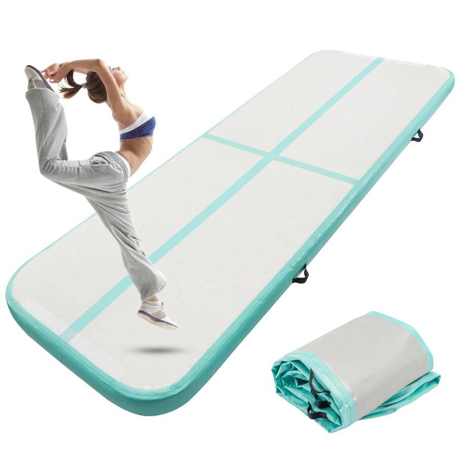 Supernic Air Floor Mat 10ft Tumbling Mat Inflatable Gymnastics Mat Thick With Pump For Youth/Adults - Green without Pump - View 1