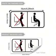 1pc Toilet Sticker No Smoking Sign Decorative Sticker PVC Sticker Removable Self-Adhesive Easy To Tear Sticker Home Decoration Make Your Life A New Look Holiday Decoration Sticker Birthday Graduation Gift - Multicolor - View 2