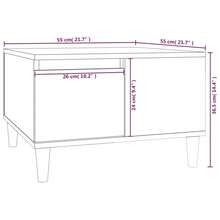 Coffee Table Smoked Oak 55x55x36.5 Cm Engineered Wood - Brown - View 11