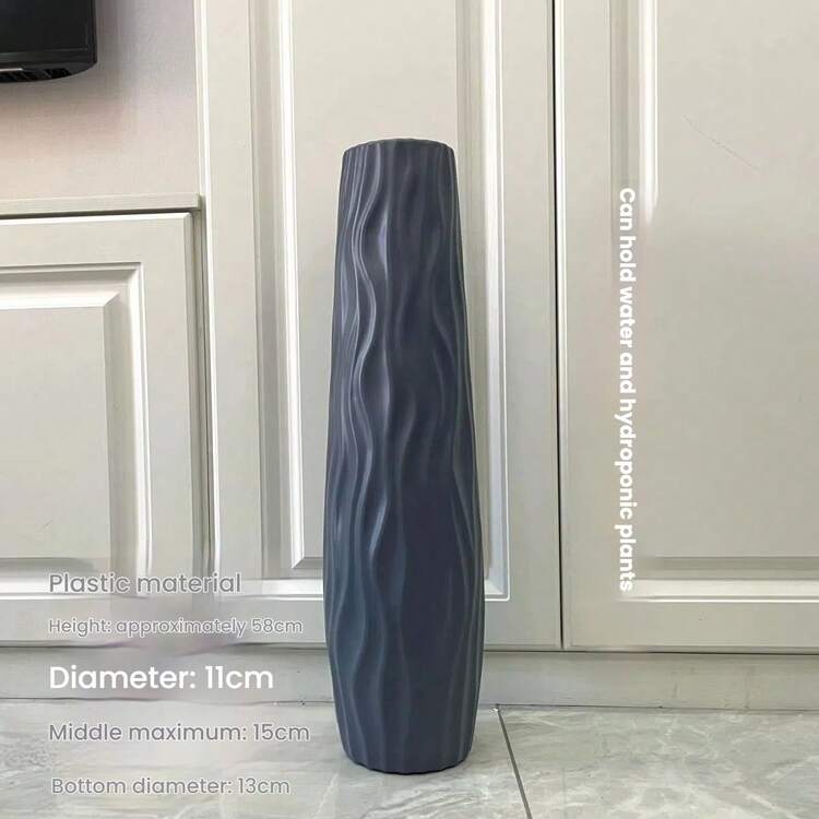1pc Large Decorative Plastic Floor Vase, Unbreakable Vase Creative Home Decor, 22.63 Inch Tall Floor Vase, Suitable For Floor, Table Decor In Living Room, Modern Home Office, Bedroom, Farmhouse, Wedding Party Holiday, Home Decor, Kitchen Decor, Living Room Tabletop Decor Room Decor Flower Vase Glass Vase - Multicolor - View 5