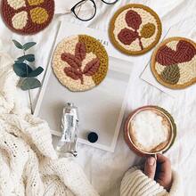 2025新款DIY风景刺绣套装（含杯垫） - 完整初学者刺绣入门套装，包含工具和混合颜色，生日礼物、圣诞礼物、完美礼物