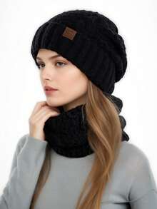 Mũ len beanie màu trơn, kiểu dáng giản dị, ấm áp, đa năng cho trang phục mùa đông lạnh giá, quà tặng Valentine cho nữ. - Nhiều màu - Xem 3