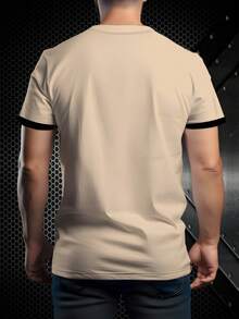 Áo thun nam cổ tròn tay ngắn in sọc thanh lịch, phong cách thường ngày & thời trang, 100% polyester, dáng regular fit, chất vải co giãn & thoáng khí, phù hợp mặc mùa hè - Nhiều màu - Xem 3
