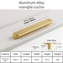 1 Peça Puxador de Gabinete de Liga de Alumínio - Design de Borda Arredondada e Segurança - 4 Tamanhos (64mm / 96mm / 128mm / 160mm) - Puxadores de Guarda-Roupa, Gaveta e Armário - Pegada Confortável e Estilo Mix-and-Match - Cor de cobre - Visão 9
