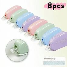 1/4/8 buc. bandă dublu adezivă multicoloră - cu vâscozitate ridicată, poate fi ușor trasă și lipită, potrivită pentru utilizare în albume de scrapbooking, meșteșuguri DIY, întoarcerea la școală, rechizite de birou, jurnale lucrate manual și proiecte de artă. Este un articol de papetărie indispensabil pentru rechizitele școlare și sezonul de întoarcere la școală.