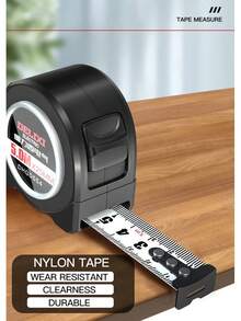Steel Tape Measure 7.5M*25MM Household Anti-fall Thickened Durable Meter Ruler Wear-resistant Box Ruler.Tape Measure,ABS Thickened Hard Anti Drop Shell Durable Meter Ruler Wear-resistant Box Ruler for Household - Negro 7,5 m x 25 mm - Ver 4
