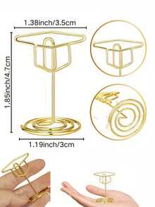 5 Stücke/3 Stücke/1 Stück Abschlusskappe, goldener multifunktionaler Visitenkartenhalter, Notizzettelhalter, Kartenhalter, Nachrichtenhalter, Papierhalter, Büro Schreibtischhalter