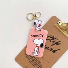 1 Piece Single Person Snoopy Student Meal Card, Campus Card Set, Bus And Subway Card, Yangchengtong Comic Peanut Retractable Keychain (Style Random) - Multicolor - View 4