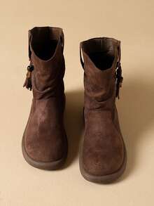 Botas de trabajo marrones para mujer, botas de construcción, ropa de otoño para el lugar de trabajo, botas con puntera de acero antideslizante, adecuadas para diversas actividades diarias