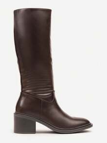 Elegant Knee High Boots For Women - Casual & Work - Winter - Brown - View 3