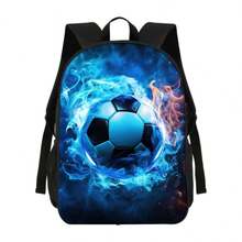 Material Escolar Infantil Mochila Lancheira e Estojo Futebol Bola Gol Crianças Volta Às Aulas - Mochila 3060 - Visão 2
