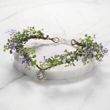 Fairy Flower Leaf Crown For Women Elven Princess Tiara Elf Headpiece For Halloween Costume Cosplay Photoshoot Wedding