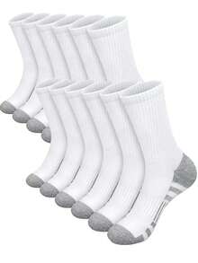 60pcs/50pcs Comfortable Sports Tennis Socks For Men, Suitable For Outdoor And Casual Wear, All Season, White Antibacterial Odor-Resistant Moisture-Wicking Athletic Socks, Thick And Comfortable For Daily Wear, Unisex Casual Socks, Cute Socks, Girls Socks, Autumn/Winter & Spring/Autumn, Mesh Details, Channeling Design, Moisture-Wicking, Soft And Smooth, Suitable For Holidays, Sports, Casual, Business And Daily Wear, Can Be Worn Year-Round, 40pcs/30pcs/24pcs/20pcs/16pcs/12pcs/10pcs/8pcs/6pcs/4pcs/2pcs - 彩色 - 查看 33