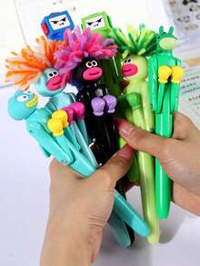 Zazumi 1 件/11 件创意互动拳击笔，爆炸嘴设计，1.0 毫米黑色墨水笔芯，按压式减压圆珠笔，有趣的生日、圣诞礼物 - 一份独特的礼物 - 彩色 - 查看 10