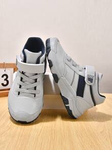 新款儿童运动鞋，男童休闲靴，时尚童鞋 - 灰色 - 查看 5