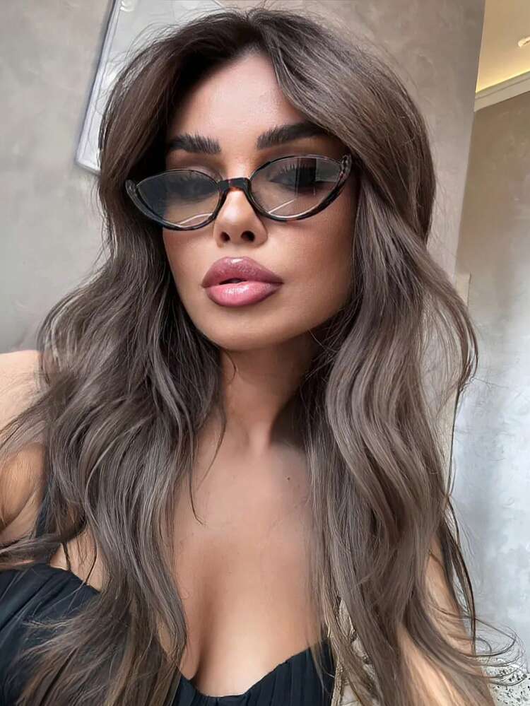 1 Pair Women's Cat Eye Fashion Fashion Glasses, Decorative And Elegant, Beach Accessory - Leopard Print - View 1