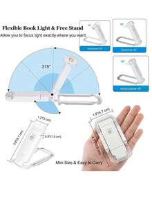 1pc LED Reading Light With Clip, Soft Lighting, Eye-Caring, Suitable As Birthday, Housewarming, Wedding Gift