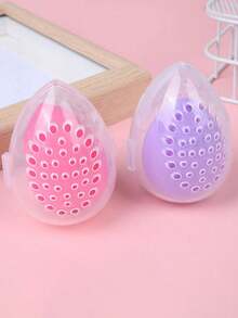 1/3/5pcs Makeup Sponge Storage Box, Breathable Anti-Moisture Transparent Makeup Sponge Holder, Makeup Blender Case, Travel Portable Breathable Storage Box, Suitable For Vacation, Beach, Bathroom, Bedroom, Large Capacity, Back To School Essential, Great Gift For Women, Christmas Gift,Room Decor - White - View 10