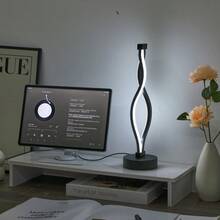 1 Stück minimalistische luxuriöse moderne Tischlampe, USB-betrieben - 3-Farben-Dimmen/Berührung, geeignet für Schlafzimmer, Büro, Café