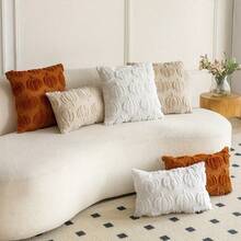 1/2Pcs Autumn Pumpkin Throw Pillow Cover - Soft Suede Jacquard, Zipper Closure, Beige With Orange Pumpkin Design, 18x18 Inches - Soft Fall Decor For Sofas And Bedrooms, Farmhouse Style, Holiday Home Decor, Decorative Throw Pillow,Sofa Bed Decor For Halloween, Thanksgiving, Christmas