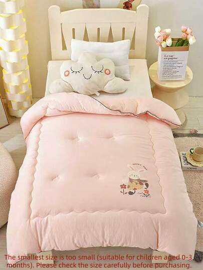 1pc Children/Infant Blanket, Premium Handmade Embossed Design, Soft, Breathable, Warm & Comfortable Children's Blanket, Animal Pattern Design, Best Gift For Infants & Children, Suitable For 10°-30°C