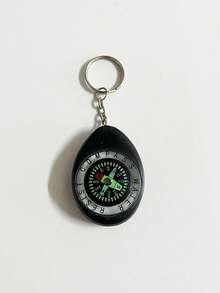 1 pieza Brújula mini portátil con llavero para mochila - Brújula compendio para exteriores con diseño en forma de esfera