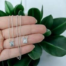 Scapular Of Our Lady Of Aparecida And Sacred Heart Of Jesus, Plated In 925 Silver And 18K Gold - 銀色 - 查看 1