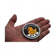 - Emblema de coche con clasificacin de pato, 4x 4 pulgadas, calcomana de metal 3D, chapado en cromo, compatible con vehculos, camiones, SUV, RV - Cromo con clasificación de pato - Ver 4