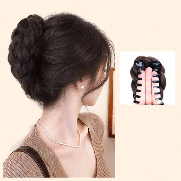 Cleme de păr tricotate pentru femei, fibră de înaltă temperatură, accesorii vestimentare pentru petrecere, 1 bucată de agrafe de păr de toamnă și iarnă, accesorii de păr pentru femei, pentru ținute de vacanță, elegantă, cu clemă de păr