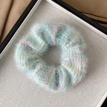 针织发圈 时尚冬季百搭可爱女孩彩色弹力彩虹色发饰 发圈、马尾辫、发绳、发圈、发绳头饰 - 彩色 - 查看 12