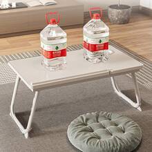 Mesa de Noche Plegable, Mesa de sofá para portátil con portavasos, Mesa portátil para portátil y Ranura de inclinación Ajustable en 5 Niveles para Comer, entretenerse, estudiar y Trabajar - blanco cálido - Ver 7