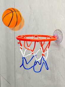 Mini Basketball Hoop, No Outdoor Court Needed, Can Be Used In Bedroom, Office, Compact & Foldable For Easy Storage, Suction Cup Design For Wall Mounting, Sports Toy For Kids, Stress Relief For Office, Also A Great Gift - Multicolor - View 2