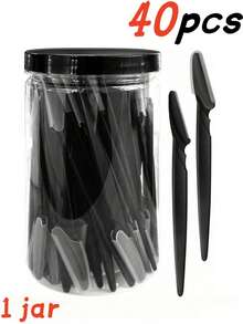 80/60/50/40/30/12pcs Multifunctional Portable Eyebrow Trimmer, Multi-Function Hair Removal Tool, Trimming And Shaping Shaver With Dust-Proof Protective Design Cover, Suitable For Men And Women Facial Hair Removal