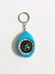 1 pieza Brújula mini portátil con llavero para mochila - Brújula compendio para exteriores con diseño en forma de esfera