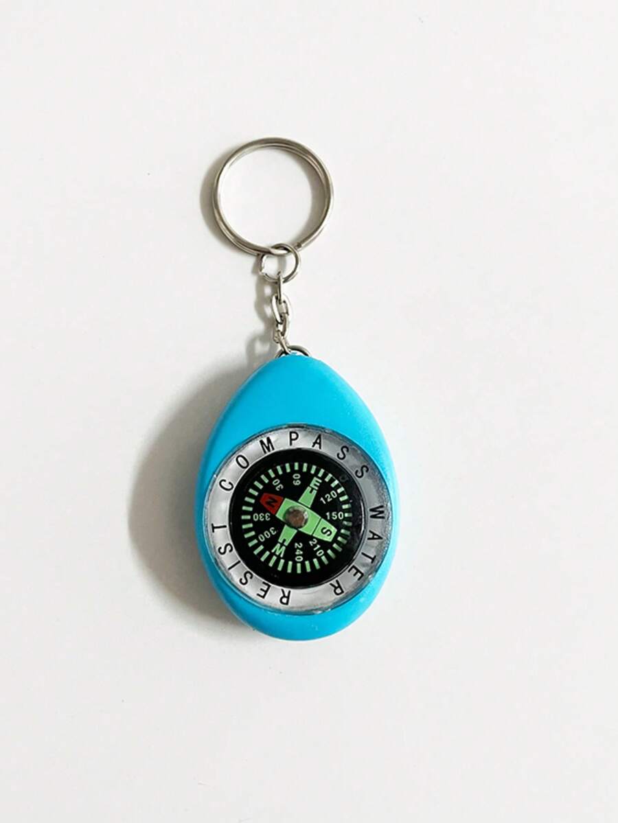 1 pieza Brújula mini portátil con llavero para mochila - Brújula compendio para exteriores con diseño en forma de esfera