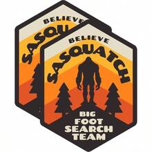 - Paquete de 2 calcomanas de vinilo oficial de Believe Sasquatch Bigfoot Search, 4 pulgadas, pegatinas de Bigfoot para coche, camin, SUV, furgoneta, parachoques, pared, porttil, tablet, vaso y cualquier superficie lisa - A todo color - Ver 4