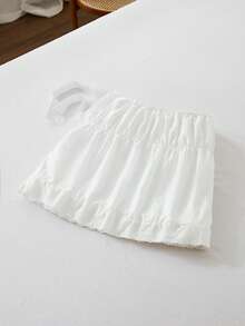 1pc French Romantic Butterfly Lace Bed Skirt, Soft Washable Stretchy Polyester Fiber, Fits Various Bed Sizes, New Arrival