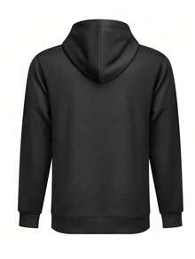 Sudadera con capucha de 100% poliéster de 260g para hombres, diseño de música gospel "I Play for Jesus" con tambores y banderas - Sudadera casual gris claro - Negro - Ver 2