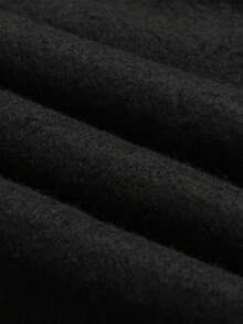 Plus Size Men's Casual Loose Fit Thermal Lined Sweatshirt, Boyfriend Style, Ins, Warm Winter Jacket