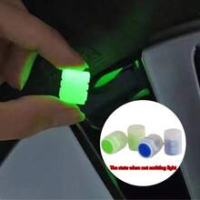 Luminous Valve Cap, Fluorescent Green Blue Luminous, Car, Motorcycle And Bicycle, Wheel Decoration, Universal Decorative Cap For Tires And Hubs - Multicolor - View 8