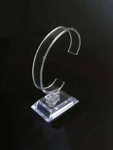 1pc Bracelet Display Stand/Velvet Watch Display Stand/Jewelry Storage Rack/Necklace Bracelet Pendant Organizer/Fashionable Women's Desktop Storage/Valentine's Day Gift - Multicolor - View 10