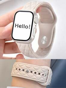 Neues Silikon Uhrenarmband, kompatibel mit 44mm, 40mm, 45mm, 49mm, 41mm, 38mm, 42mm, 46mm Uhren, geeignet für Ultra2, Ultra Serie, SE2, SE 7, 6, 5, 4, 3, 8, 9, 10, 11, Starlight Farbe - Sternenlichtfarbe - Übersicht 4