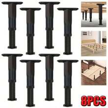 8 Pack Heavy - Duty, Height - Adjustable Bed Frame Support Legs (5.31" - 8.66") - Sturdy Furniture Center Board Struts For Beds, Sofas, And Dressers - High - Quality, Non - Slip Plastic Build - Perfect For Home Renovation And Furniture Upgrades - 8PCS - View 8